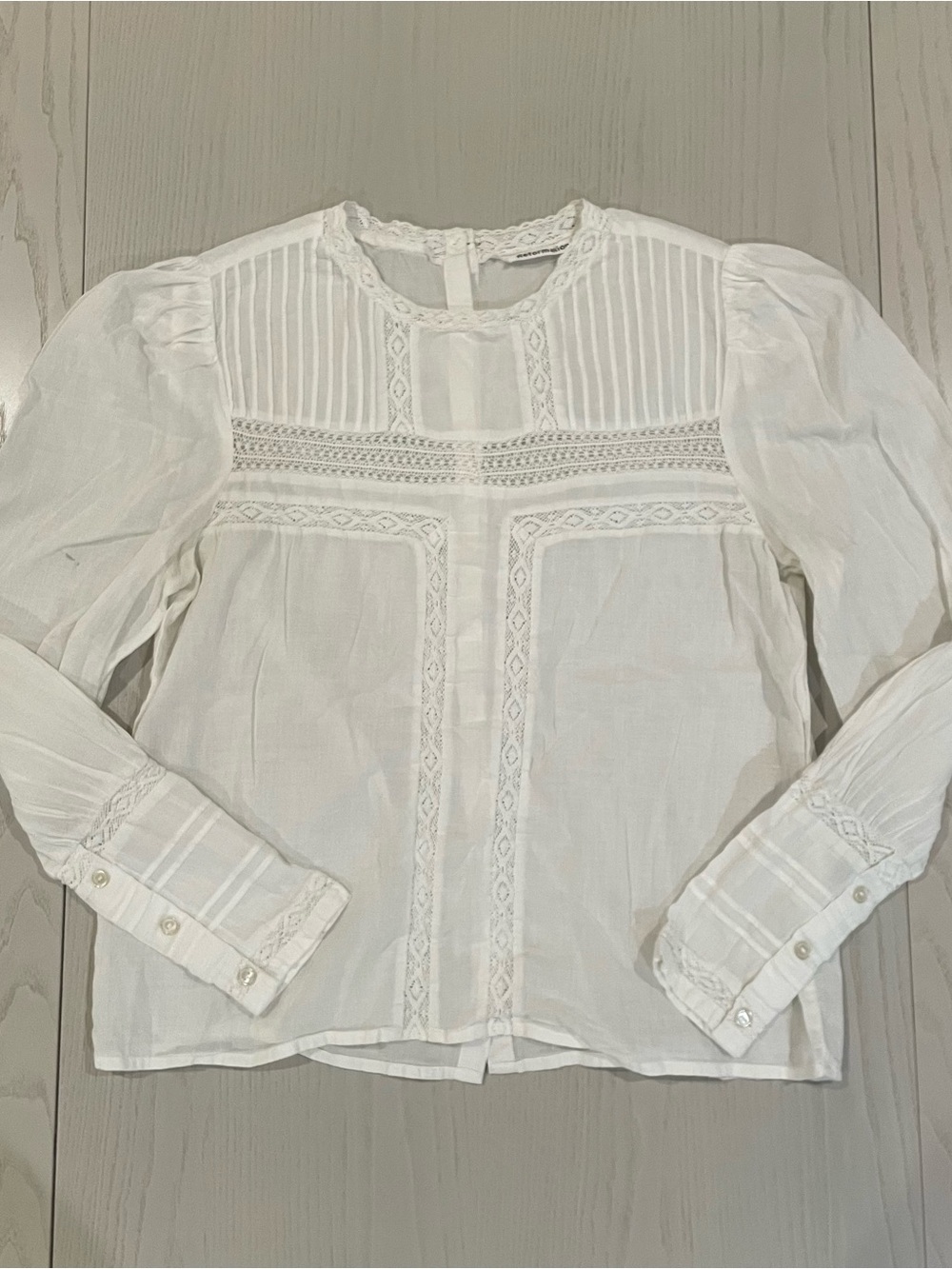 Reformation White Lace Blouse Top - Size Small